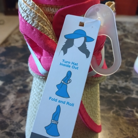 Women's Visor hats Lt pink,dk pink, black strawht $5each - Picture 2 of 13